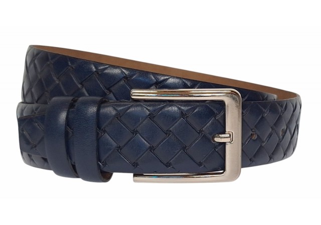 Curea barbati eleganta din piele naturala bleumarin inchis CLK236BL