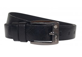 Curea pantaloni barbati din piele naturala Negru 3.7cm  CK200N