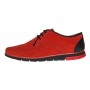 Oferta marimea 41 Pantofi barbati casual din piele naturala intoarsa Rosu 1010RVEL