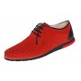Oferta marimea 41 Pantofi barbati casual din piele naturala intoarsa Rosu 1010RVEL