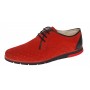 Oferta marimea 41 Pantofi barbati casual din piele naturala intoarsa Rosu 1010RVEL