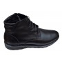 Ghete barbati casual din piele naturala cu fermoar (imblanite) Negre CORSANF