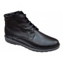 Ghete barbati casual din piele naturala cu fermoar (imblanite) Negre CORSANF