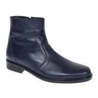 Ghete barbati office elegante din piele naturala cu fermoar Bleumarin TANCABL