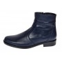 Ghete barbati office elegante din piele naturala cu fermoar Bleumarin TANCABL