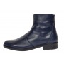 Ghete barbati office elegante din piele naturala cu fermoar Bleumarin TANCABL