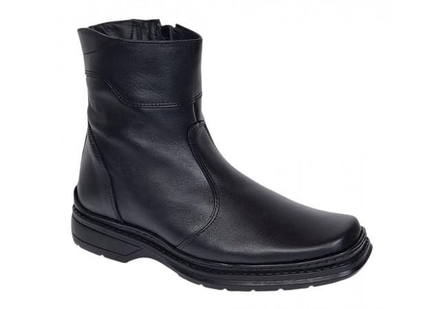 Ghete barbati din piele naturala cu fermoar GKR4010N