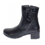 Ghete dama din piele naturala de culoare neagra imblanite Ada MVS83CRN