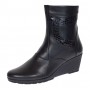 Ghete dama din piele naturala imblanite Orto Negre MVS34ORT