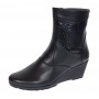 Ghete dama din piele naturala imblanite Orto Negre MVS34ORT