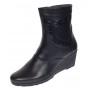 Ghete dama din piele naturala imblanite Orto Negre MVS34ORT