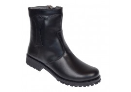 Ghete dama din piele naturala imblanite de culoare neagra MVS73N