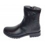 Ghete dama din piele naturala imblanite de culoare neagra MVS73N