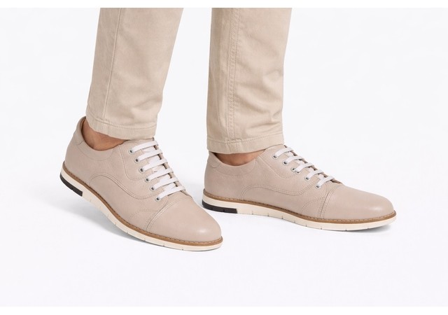 pantofi barbati bej piele naturala casual comozi vara