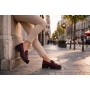 pantofi dama bordeaux piele naturala talpa groasa accesoriu albina