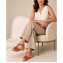 Sandale damă rosii din piele naturală, cu baretă reglabilă – feminine, comode și ușor de remarcat S27ROSU
