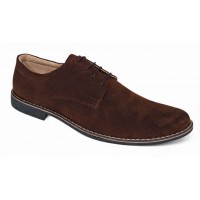 Oferta 42, 44 Pantofi barbati casual din piele naturala intoarsa maro brun LPAVELMARO