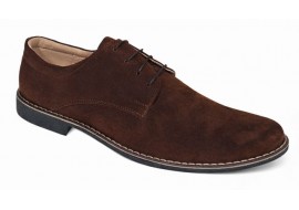 Oferta 42, 44 Pantofi barbati casual din piele naturala intoarsa maro brun LPAVELMARO