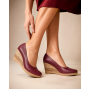 Pantofi dama casual din piele naturala cu platforma de 7 cm MARA GRENA