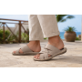 Papuci barbatesti bej din piele naturala cu barete si talpa flexibila GKR74BEJ