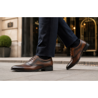 Marimea 39, 40 Pantofi eleganti din piele naturala Maro Cognac - 886MI