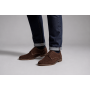 Pantofi barbati casual din piele naturala intoarsa maro GKR103MVEL