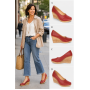 Pantofi dama casual din piele naturala cu platforma de 7 cm MARA GRENA
