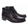 Ghete barbati imblanite din piele naturala elegante de culoare neagra GB33N