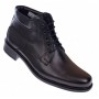 Ghete barbati imblanite din piele naturala elegante de culoare neagra GB33N