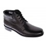 Ghete barbati imblanite din piele naturala elegante de culoare neagra GB33N