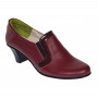 Pantofi de dama eleganti din piele naturala grena cu toc de 5 cm P72VIS 