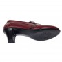Pantofi de dama eleganti din piele naturala grena cu toc de 5 cm P72VIS 