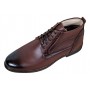 Ghete barbati casual din piele naturala maro imblanite GKR56M