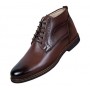 Ghete barbati casual din piele naturala maro imblanite GKR56M