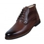 Ghete barbati casual din piele naturala maro imblanite GKR56M