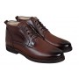 Ghete barbati casual din piele naturala maro imblanite GKR56M
