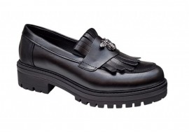 Pantofi dama casual din piele naturala de culoare neagra Sasha GKR4XN
