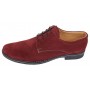 Pantofi barbati casual din piele naturala intoarsa bordeaux PAVELV
