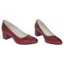 Pantofi eleganti dama, rosii, din piele naturala box, toc 5 cm - NA73ROSU