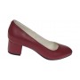 Pantofi eleganti dama, rosii, din piele naturala box, toc 5 cm - NA73ROSU