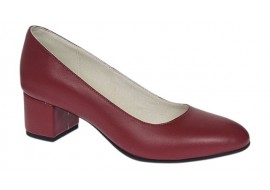 Pantofi eleganti dama lux din piele naturala premium cu toc 5 cm - NA73GRENA
