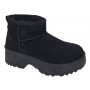 Ghete dama scurte din piele ecologica tip velur imblanite Urban Next Step A89BLK