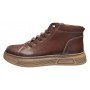 Ghete barbati casual din piele naturala maro cu fermoar imblanite GS2021GM