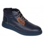 Ghete barbati din piele naturala imblanite, bleumarin, GKR36BL