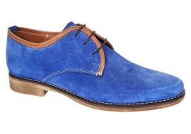 Oferta Marimea 39 Pantofi barbati casual din piele naturala intoarsa Albastru LPRAMFBLUE