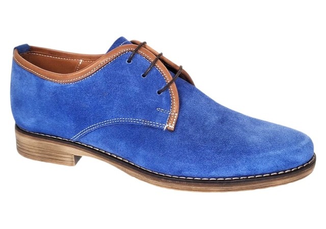Oferta Marimea 39 Pantofi barbati casual din piele naturala intoarsa Albastru LPRAMFBLUE
