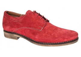Oferta Marimea 39, 40, 42 Pantofi barbati casual din piele naturala intoarsa Rosu LPARVELTM