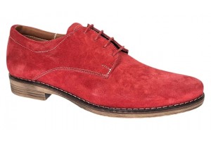 Marimea 38, 39 Pantofi barbati rosii casual din piele naturala intoarsa LPARVELTM