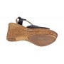 Sandale dama negre din piele naturala cu platforme de 8.5cm BVS45N