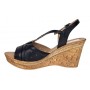 Sandale dama negre din piele naturala cu platforme de 8.5cm BVS45N